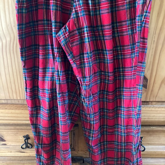 Women Family PJs red green plaid flannel 2 piece pajamas size 2X - Picture 7 of 11